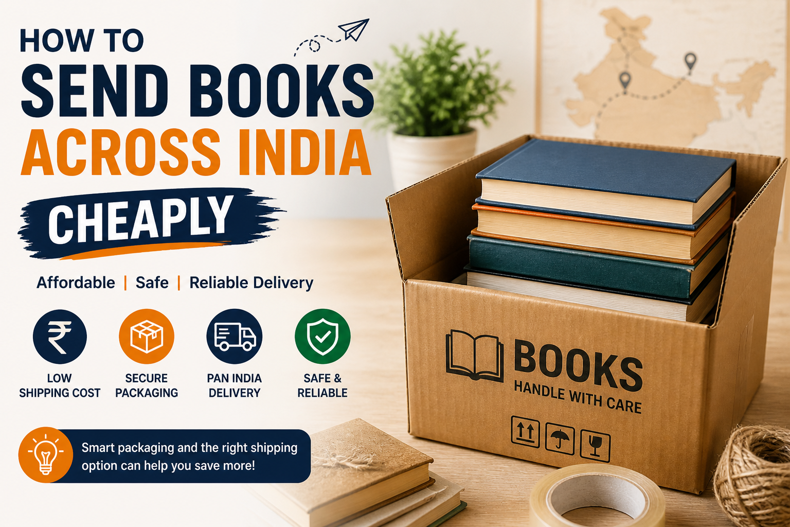 Packing books securely for cheap courier delivery across India