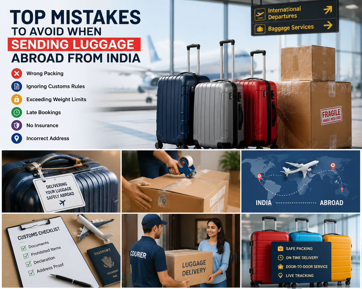International luggage shipping service from India with secure baggage delivery